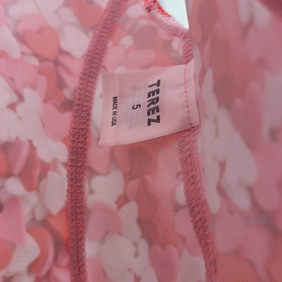 Terez bundle 2 size 5 Fit and Flare Sleeveless mini Dress candy heart & denim - Picture 4 of 8